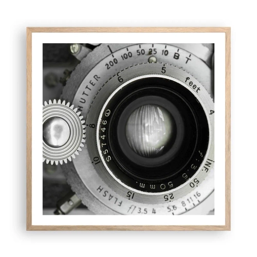 Poster in einem Rahmen aus heller Eiche - Eine Story über Hollywood - 60x60 cm