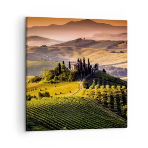 Bild auf Leinwand - Leinwandbild - Arkadien - die toskanische Landschaft - 50x50 cm