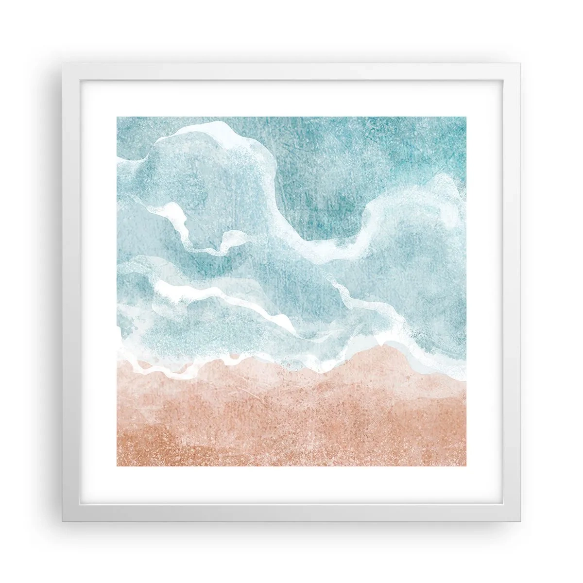 Poster in einem weißen Rahmen - Cloud-Abstraktion - 40x40 cm