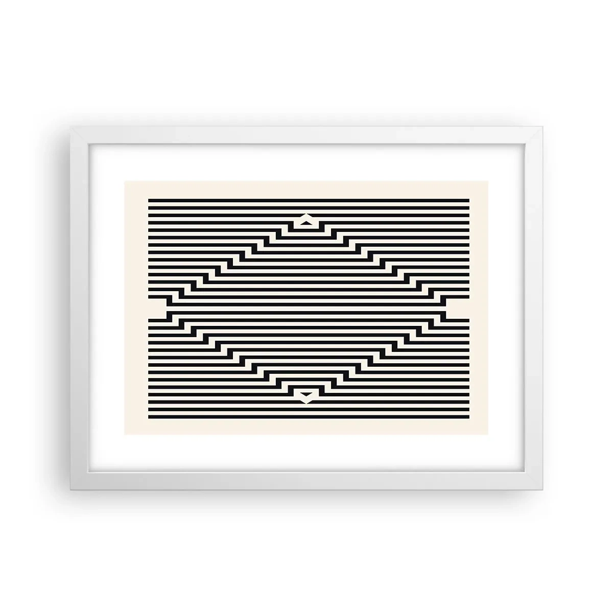 Poster in einem weißen Rahmen - Geometrische Illusion - 40x30 cm