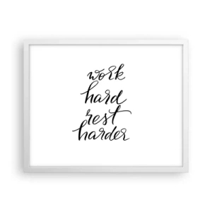 Poster in einem weißen Rahmen - Lebensbalance - 50x40 cm