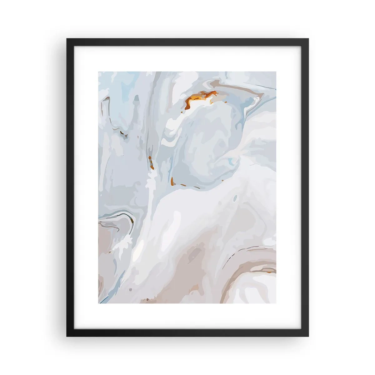Poster in einem schwarzem Rahmen - Das Weiß wird erhoben - 40x50 cm
