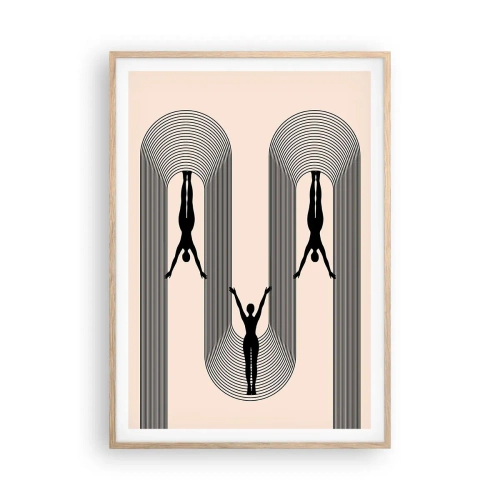 Poster in einem Rahmen aus heller Eiche - Verkehrt herum - 70x100 cm