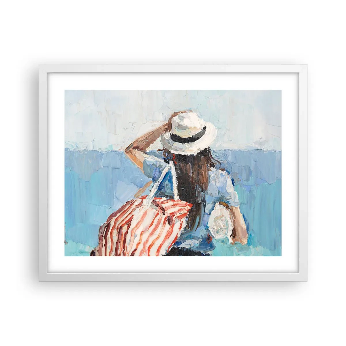 Poster in einem weißen Rahmen - Willkommen in den Sommerferien - 50x40 cm