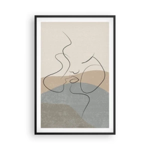 Poster in einem schwarzem Rahmen - Wie ein Pinselstrich - 61x91 cm