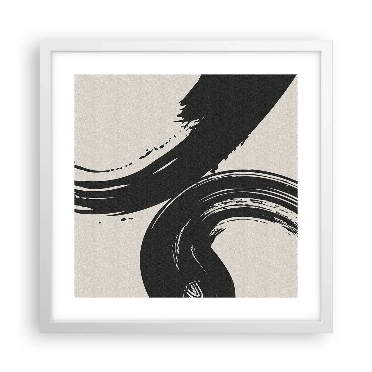 Poster in einem weißen Rahmen - Ausladend und kreisförmig - 40x40 cm