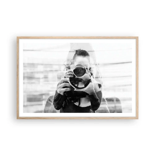 Poster in einem Rahmen aus heller Eiche - Schöpfer und Material - 91x61 cm