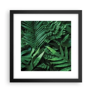 Poster in einem schwarzem Rahmen - Eingebettet ins Grüne - 30x30 cm