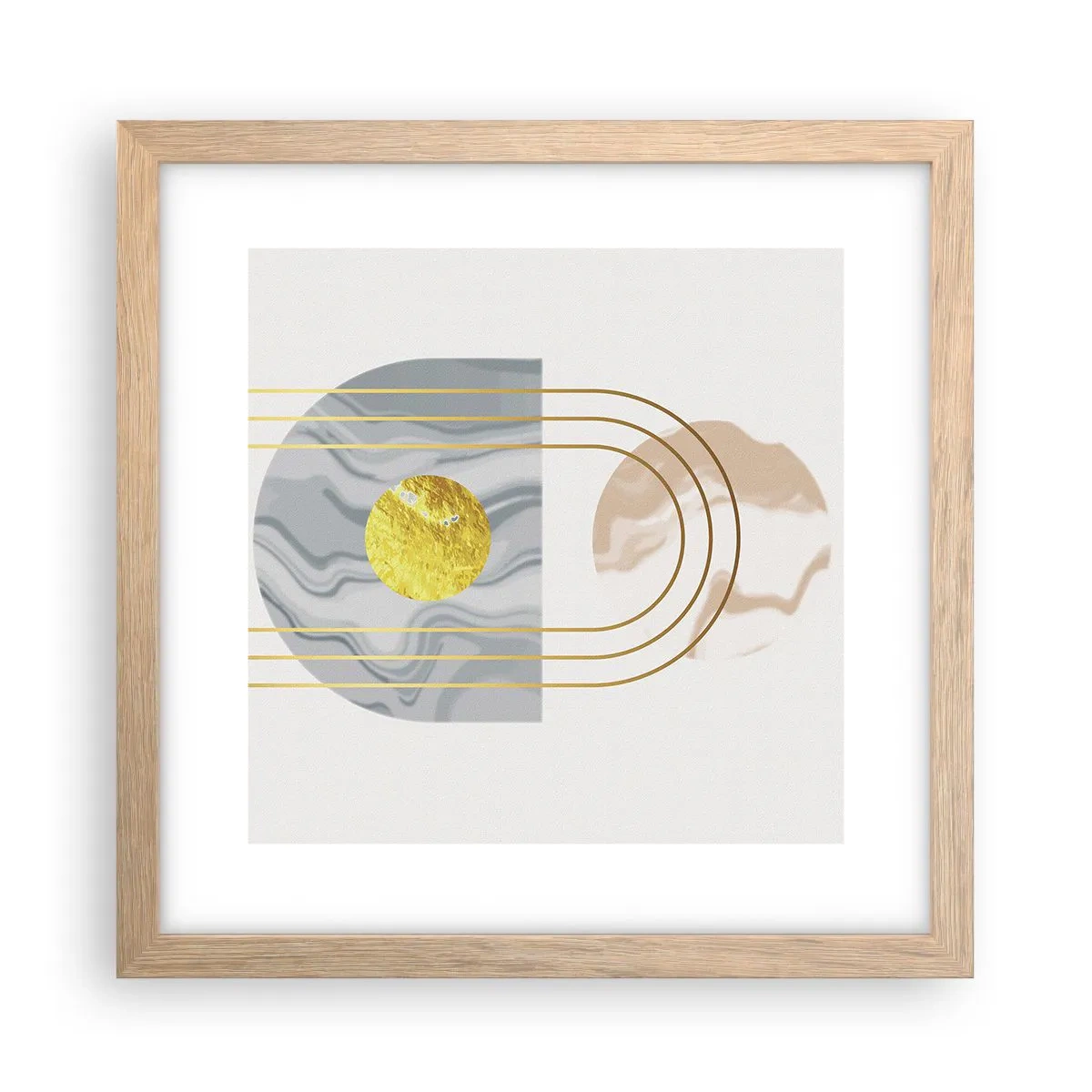 Poster in einem Rahmen aus heller Eiche - Helligkeit und Brillanz - 30x30 cm