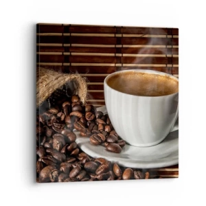 Bild auf Leinwand - Leinwandbild - Die Schwärze von Kohle, die Klarheit von Bernstein - 30x30 cm