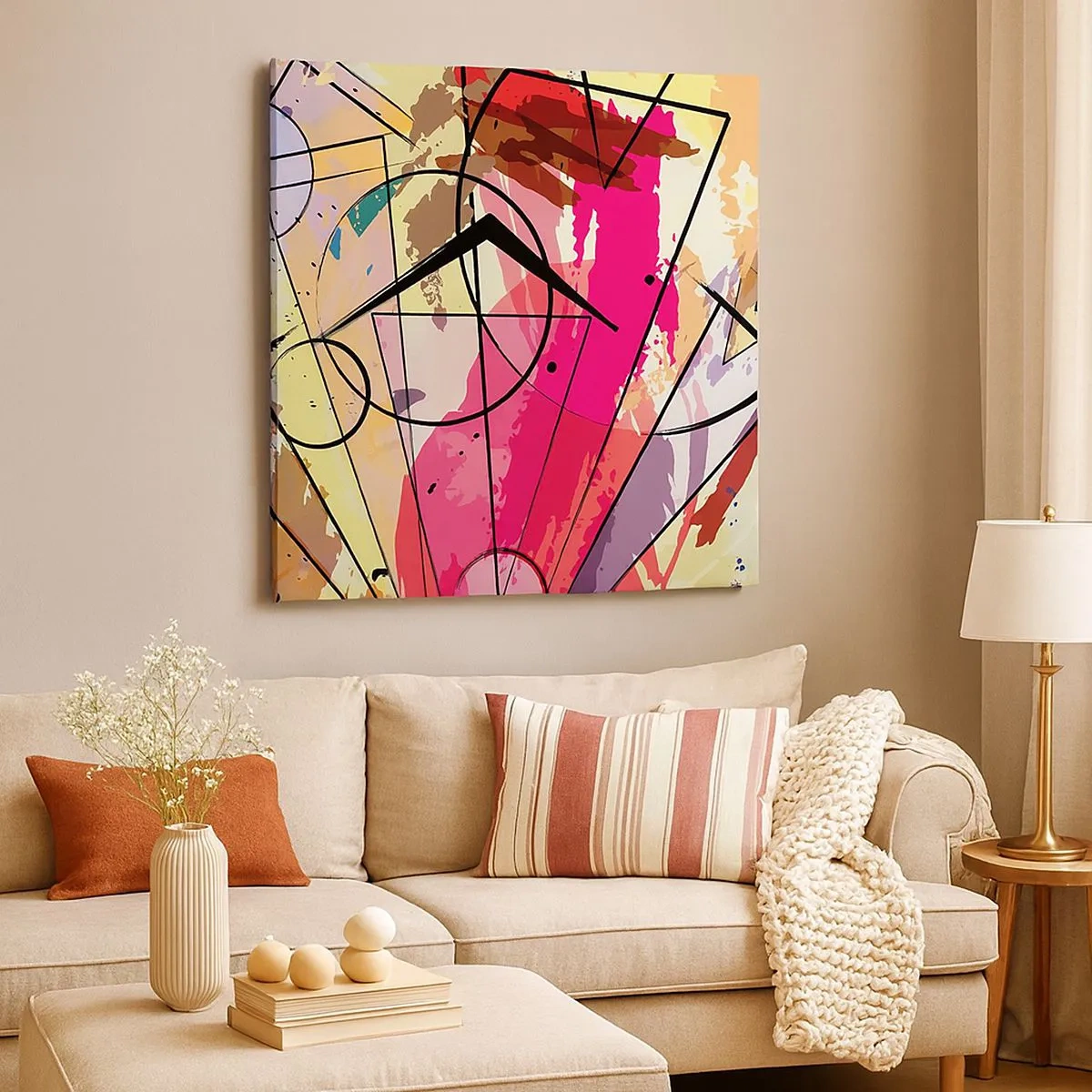 Bild auf Leinwand - Leinwandbild - Explosion - 30x30 cm