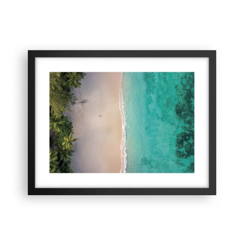 Poster in einem schwarzem Rahmen - Paradiesstrand - 40x30 cm