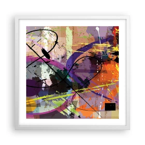 Poster in einem weißen Rahmen - Du kannst geradeaus oder umhergehen - 50x50 cm