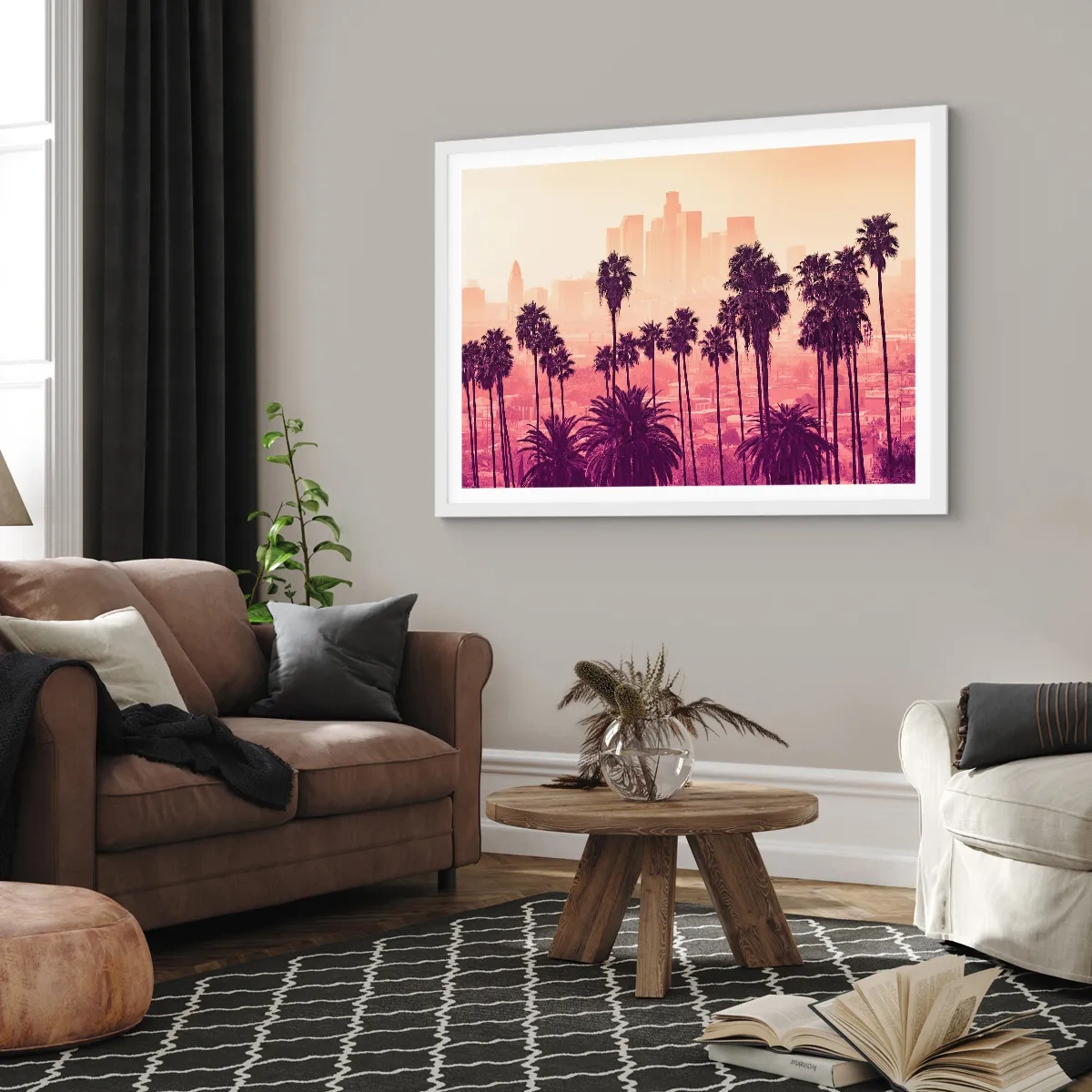 Poster in einem weißen Rahmen - Kalifornische Landschaft - 40x30 cm