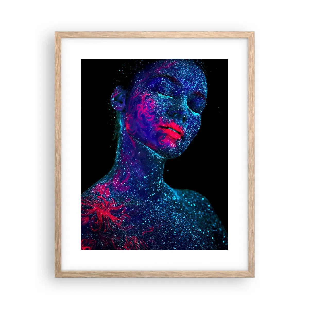 Poster in einem Rahmen aus heller Eiche - Im Sternenstaub - 40x50 cm