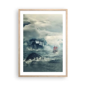 Poster in einem Rahmen aus heller Eiche - In magischen Gewässern - 50x70 cm