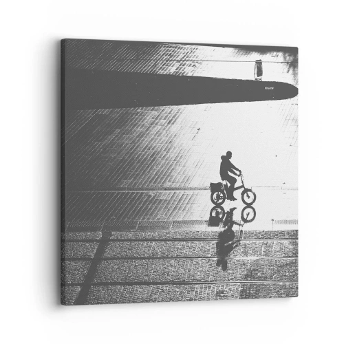 Bild auf Leinwand - Leinwandbild - Vor sich hin durch die Stadt - 30x30 cm