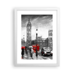 Poster in einem weißen Rahmen - Gar keine graue Stadt - 30x40 cm