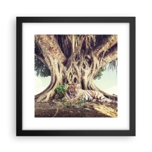 Poster in einem schwarzem Rahmen - Blick aus dem Buch Genesis - 30x30 cm