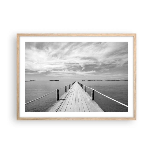 Poster in einem Rahmen aus heller Eiche - Oder vielleicht eine Reise ... - 70x50 cm