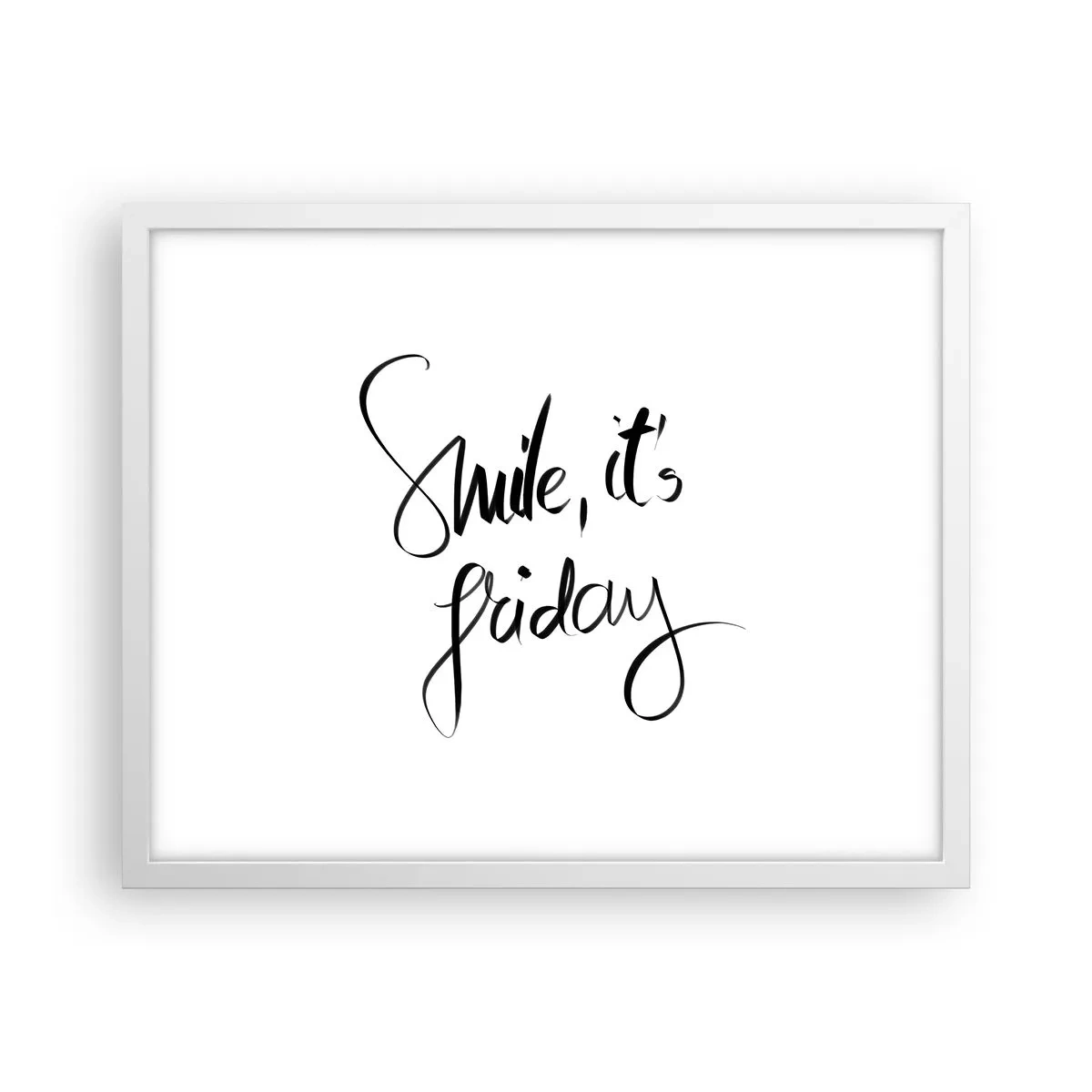 Poster in einem weißen Rahmen - Echte Freude - 50x40 cm