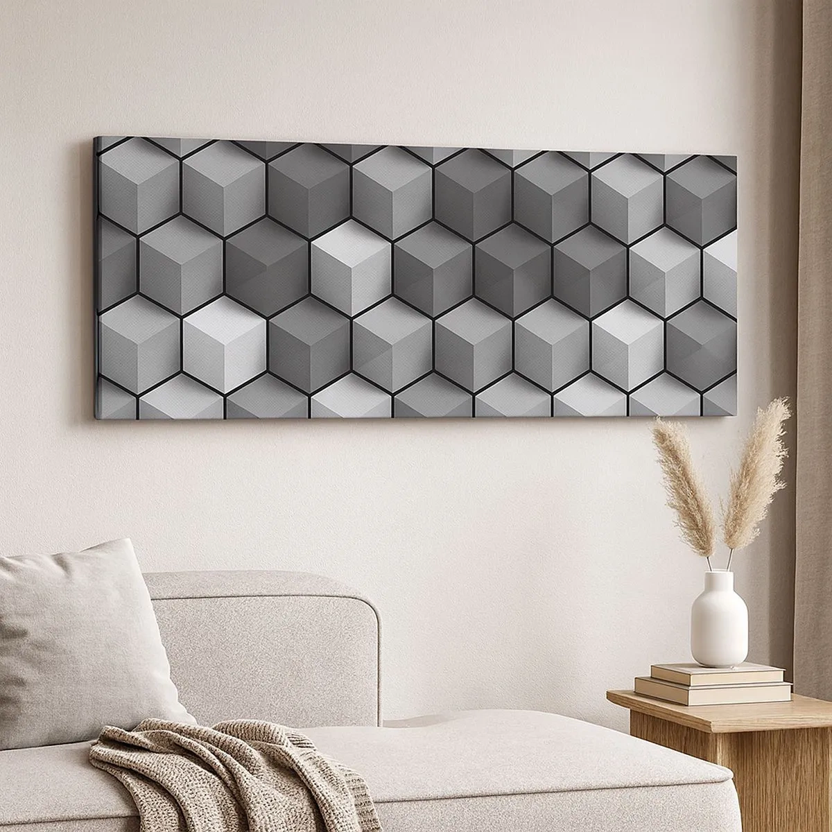 Bild auf Leinwand - Leinwandbild - Kubistisches Puzzle - 100x40 cm