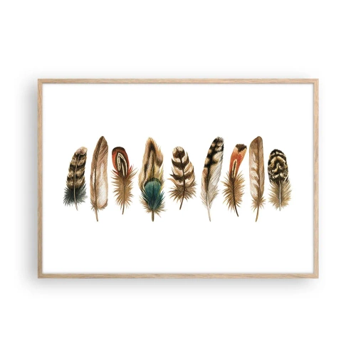 Poster in einem Rahmen aus heller Eiche - Eine federleichte Variante - 100x70 cm