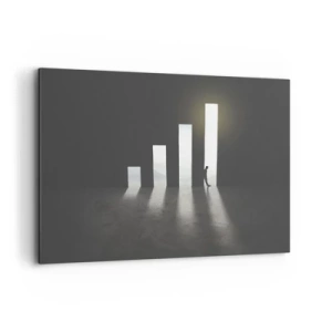 Bild auf Leinwand - Leinwandbild - Symbolisches Wachstum in Form von lichtdurchfluteten Passagen - 100x70cm - Erfolg – 