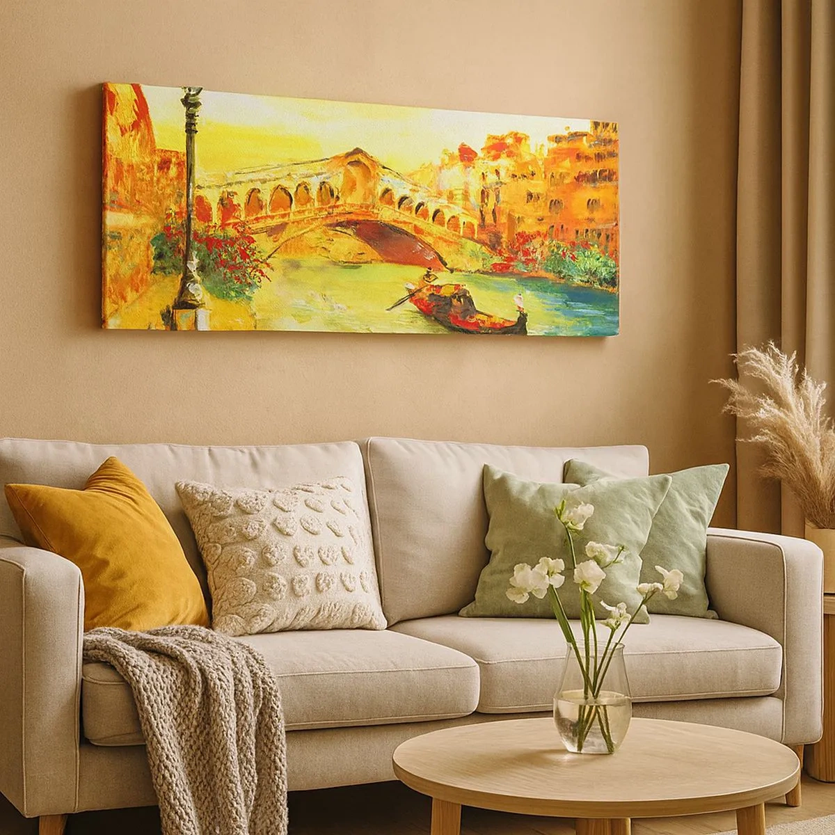 Bild auf Leinwand - Leinwandbild - Eine Pilgerreise der Liebenden - 100x40 cm