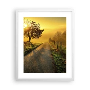 Poster in einem weißen Rahmen - Honig-Nachmittag - 40x50 cm