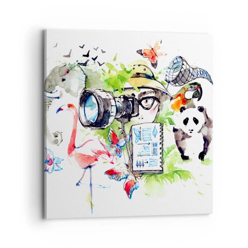 Bild auf Leinwand - Leinwandbild - In der Linse eines Reisenden - 70x70 cm