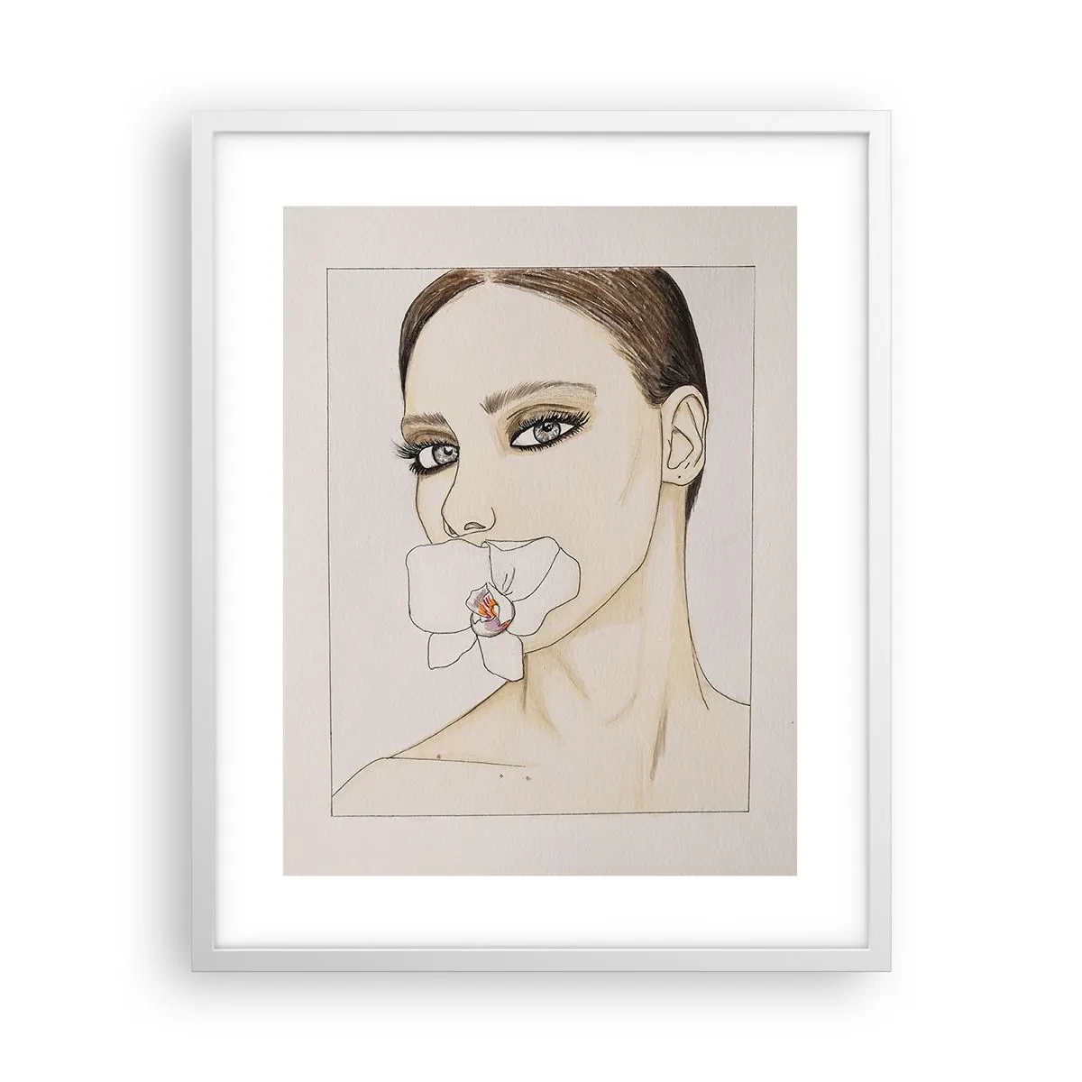 Poster in einem weißen Rahmen - Ein Symbol für Eleganz und Schönheit - 40x50 cm