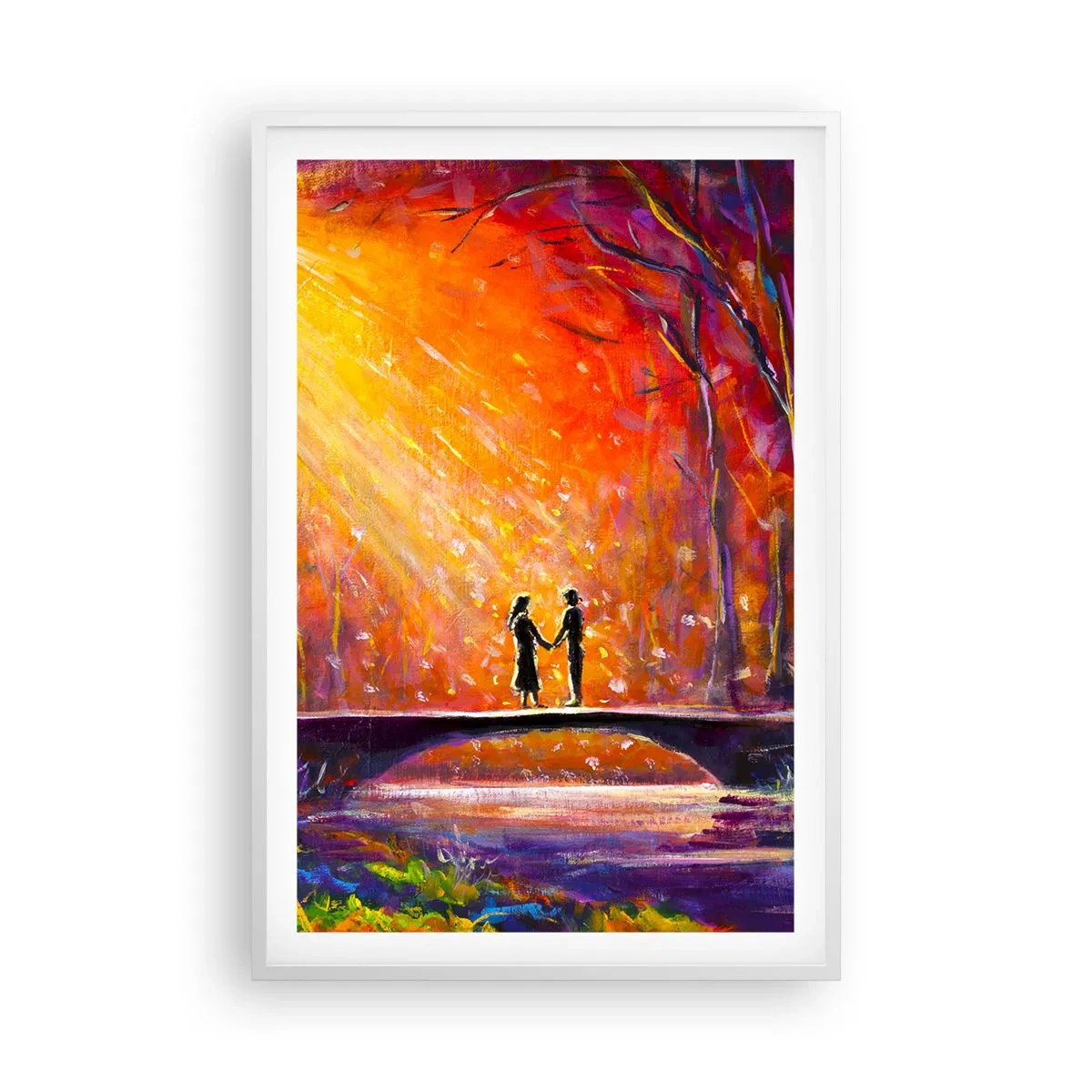 Poster in einem weißen Rahmen - Der Himmel liebt sie auch - 61x91 cm