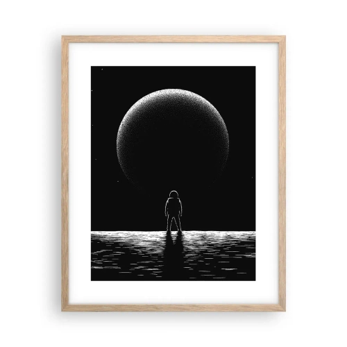 Poster in einem Rahmen aus heller Eiche - Angesicht zu Angesicht - 40x50 cm