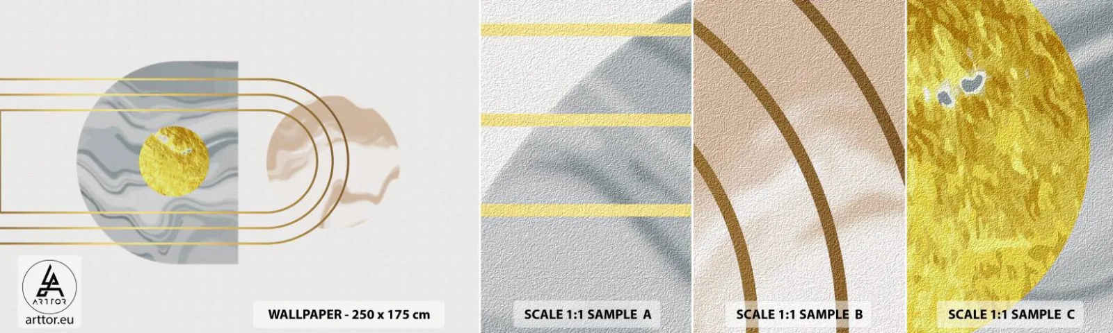 Fototapetenmuster Standard Eco - Helligkeit und Brillanz - Abstraktion, Stück, Grafik - 100x30 cm