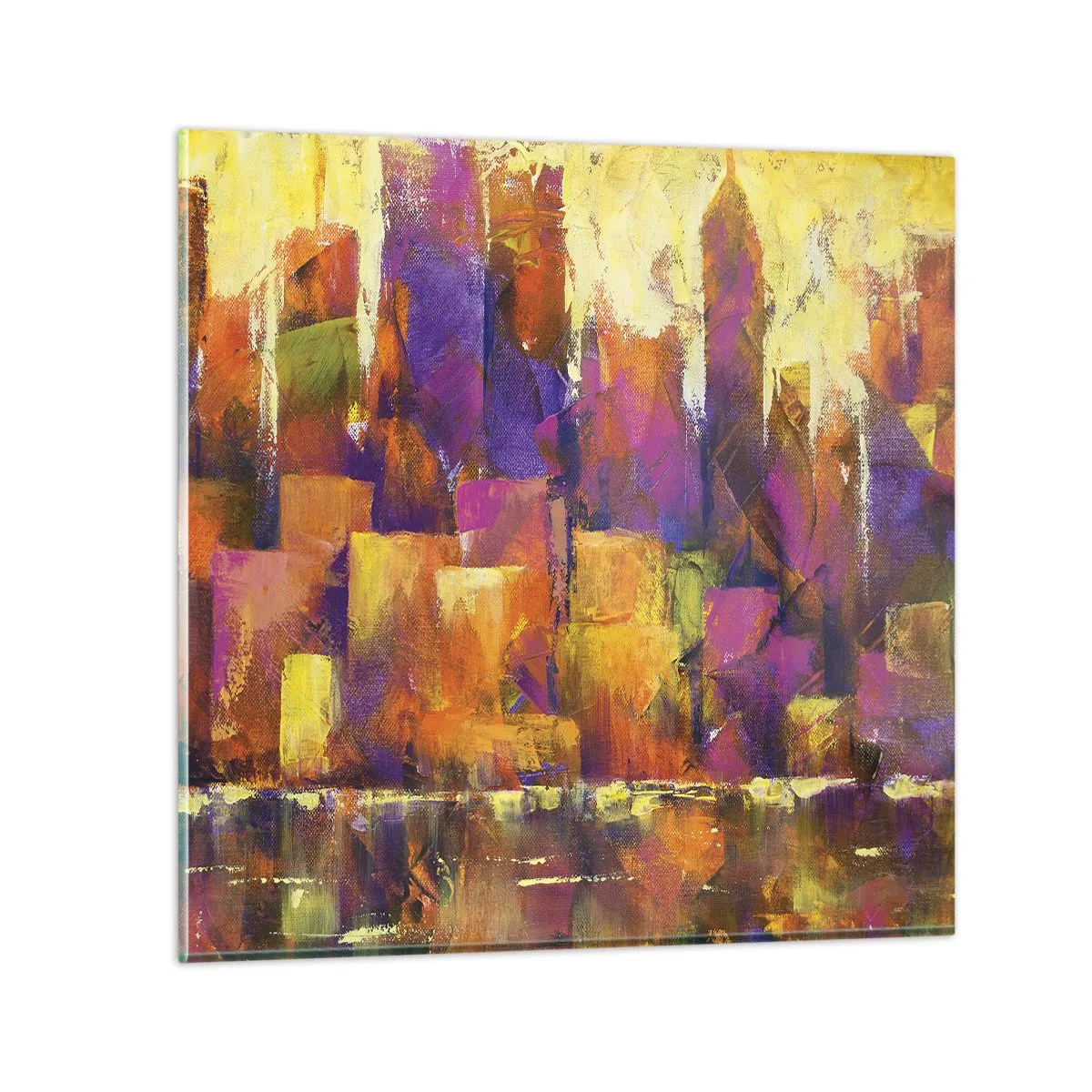 Glasbild - Bild auf glas - Metropolitische Komposition - 60x60 cm