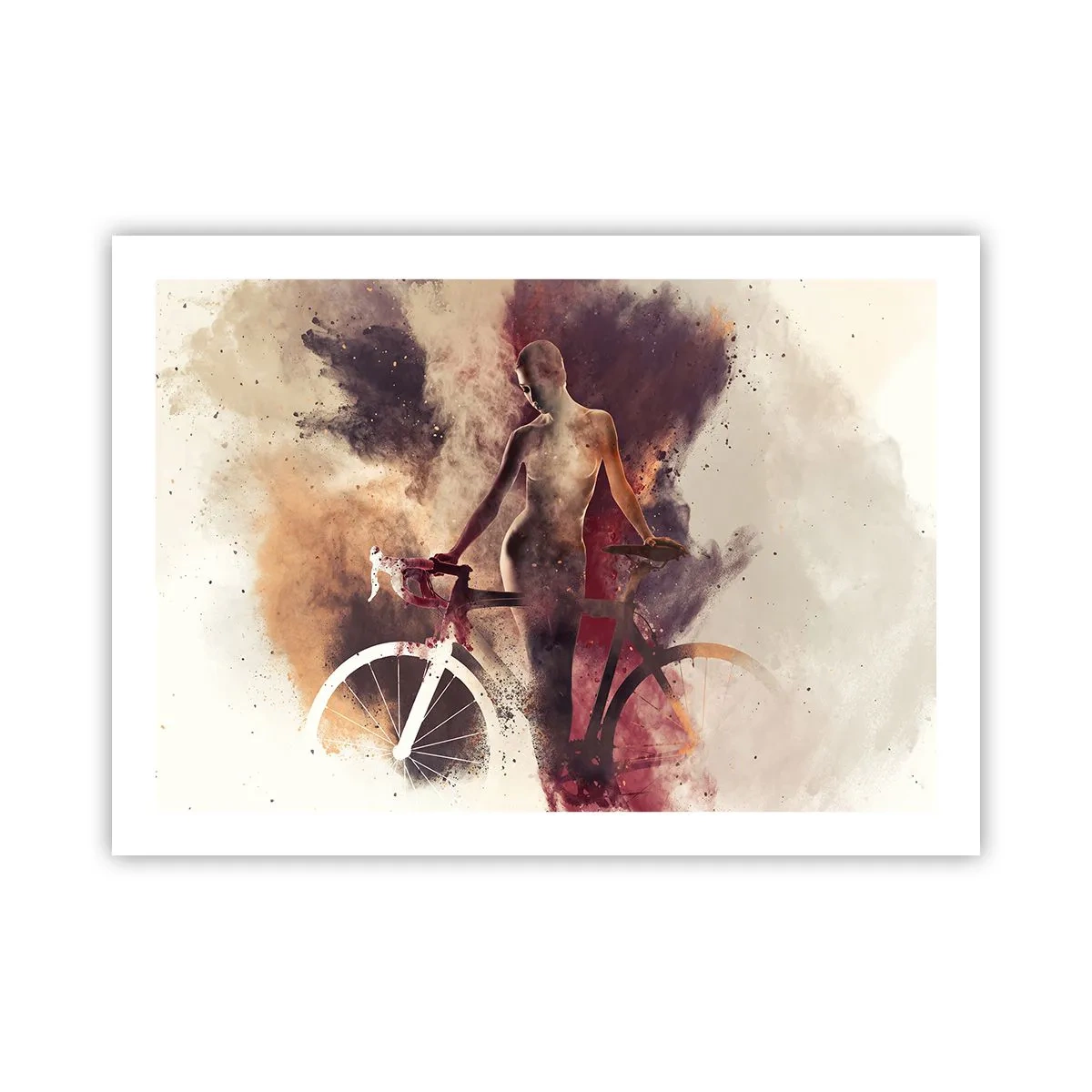 Poster - Eine Fahrradseele in Marmorformen - 70x50 cm