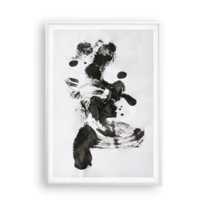 Poster in einem weißen Rahmen - Obwohl das Wahnsinn ist, steckt darin eine Methode? - 70x100 cm