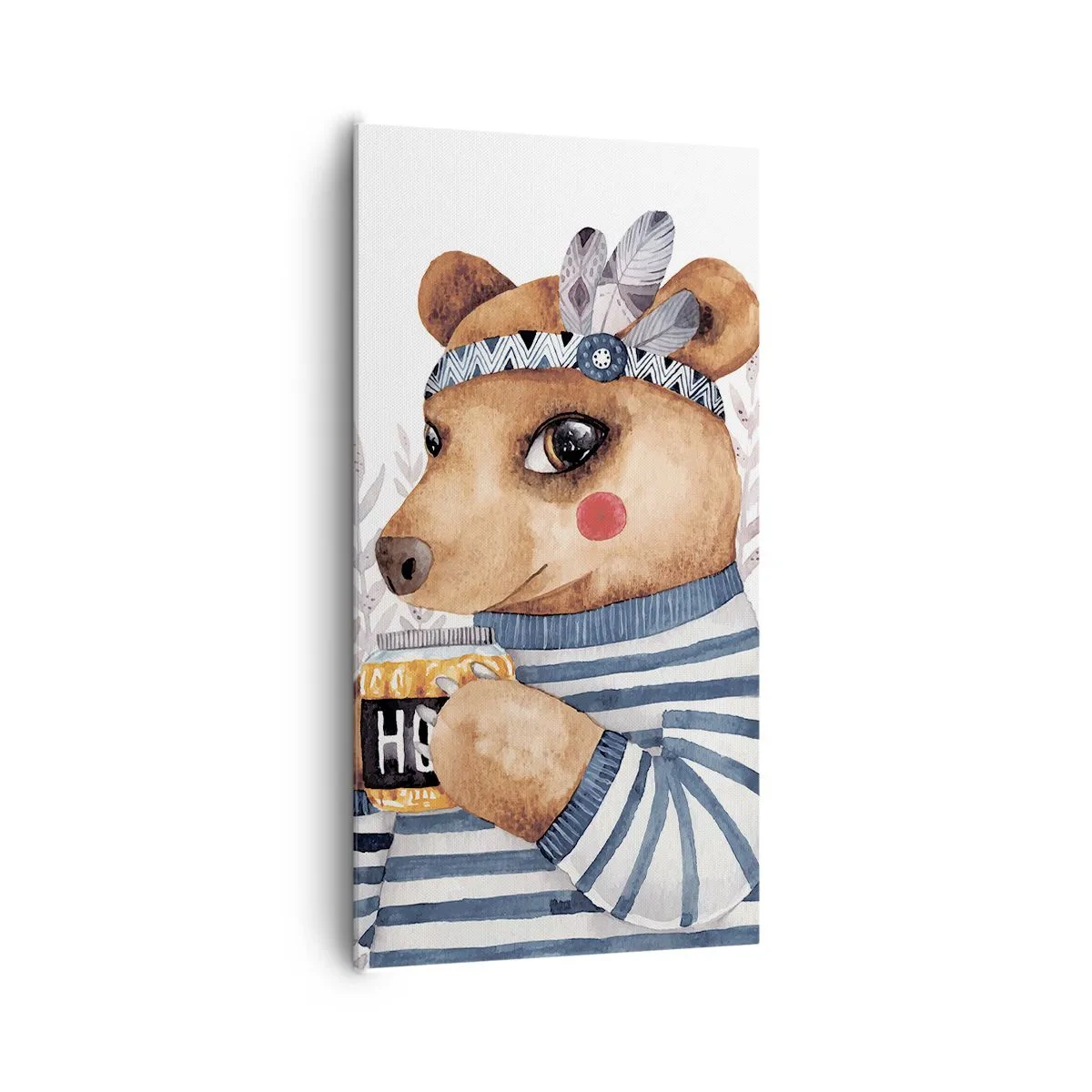 Bild auf Leinwand - Leinwandbild - Süße Bärin - 65x120 cm