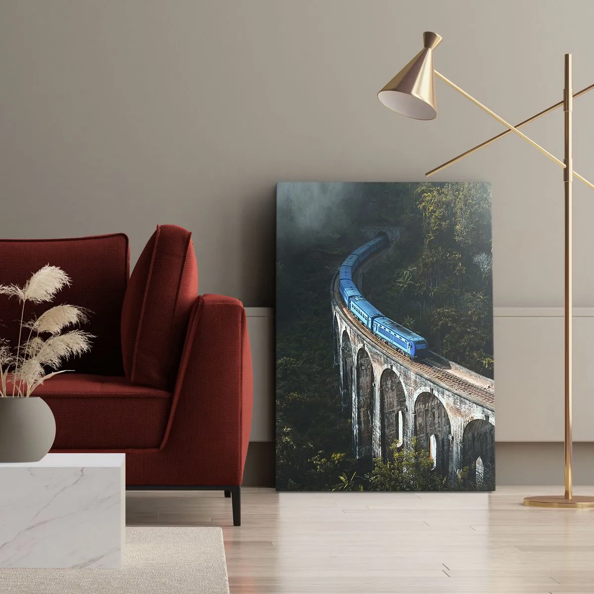 Bild auf Leinwand - Leinwandbild - Neigung zur Natur - 45x80 cm