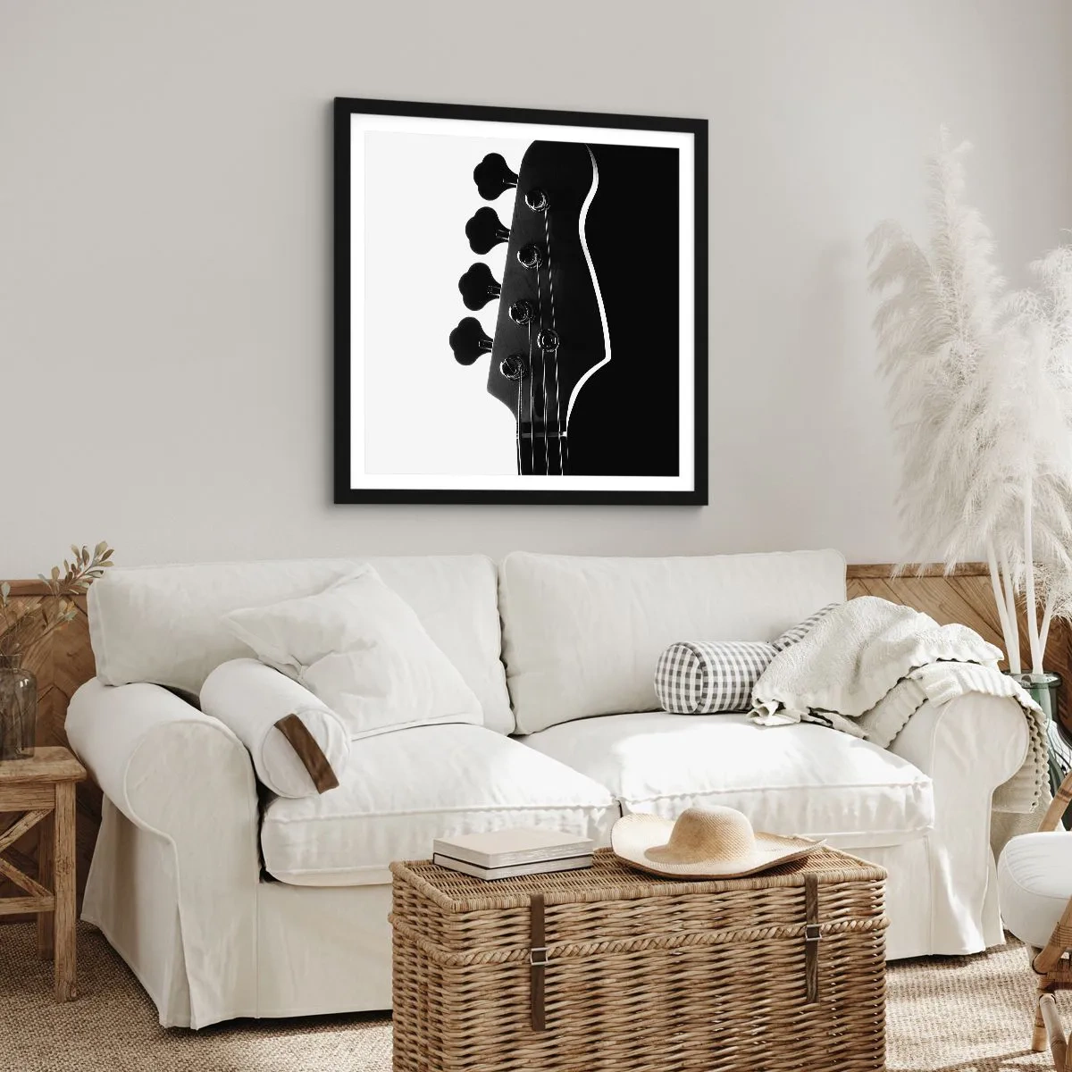 Poster in einem schwarzem Rahmen - Rockige Stille - 40x40 cm