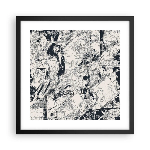 Poster in einem schwarzem Rahmen - Durchdringung der Gegensätze - 40x40 cm