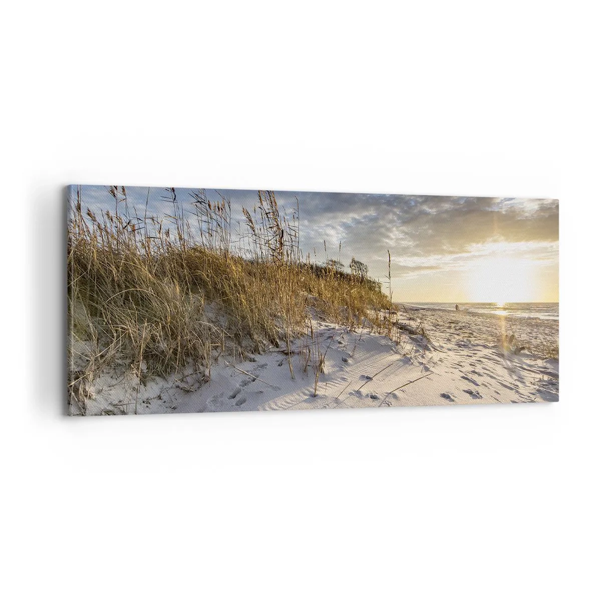 Bild auf Leinwand - Leinwandbild - Einladung zu einem Spaziergang - 100x40 cm