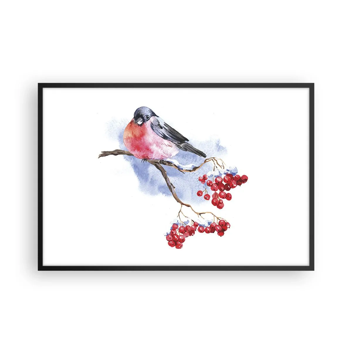 Poster in einem schwarzem Rahmen - Winter in Farbe - 91x61 cm