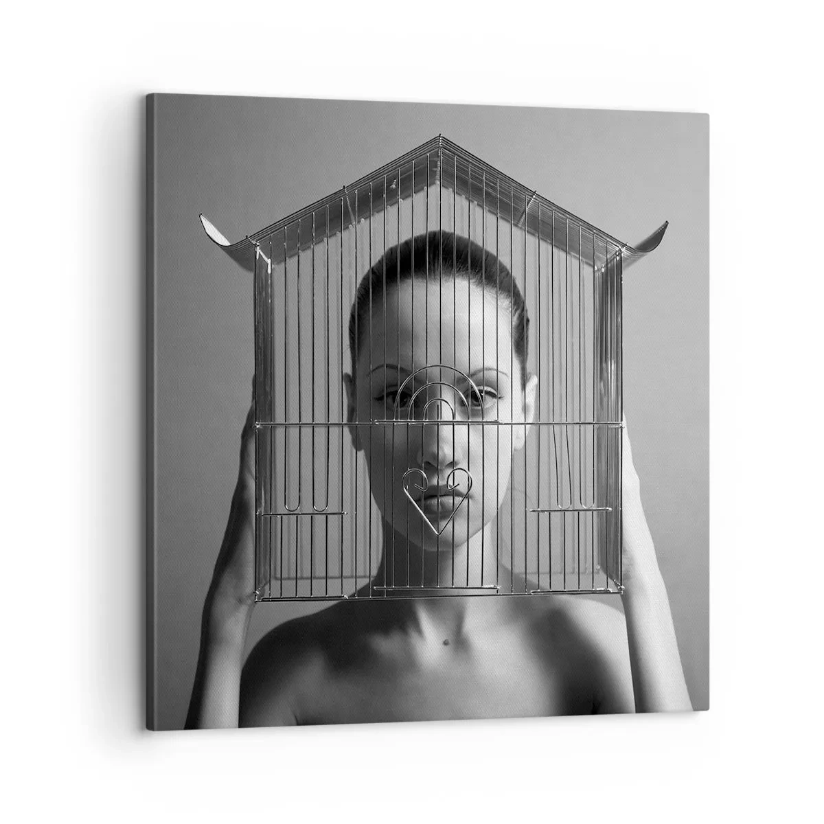 Bild auf Leinwand - Leinwandbild - Ein leicht surreales Portrait - 60x60 cm