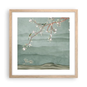 Poster in einem Rahmen aus heller Eiche - Frühling, oh, du bist es - 40x40 cm