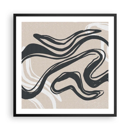 Poster in einem schwarzem Rahmen - Vervielfachter Ausdruck - 60x60 cm