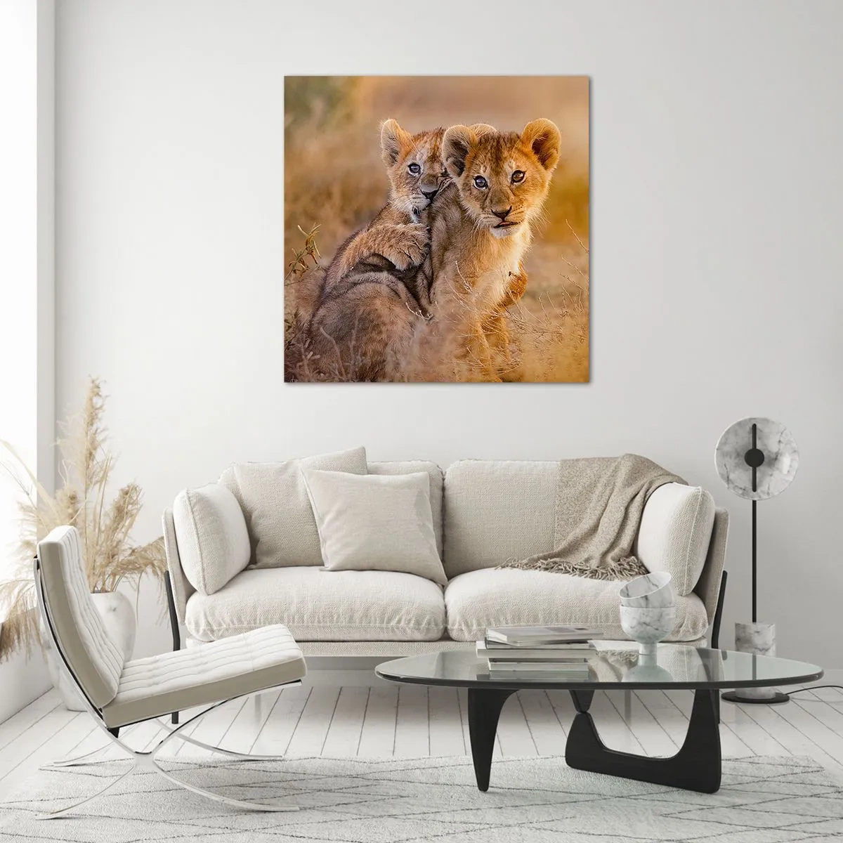 Glasbild - Bild auf glas - Bitte nicht stören! Wir haben Spaß - 40x40 cm