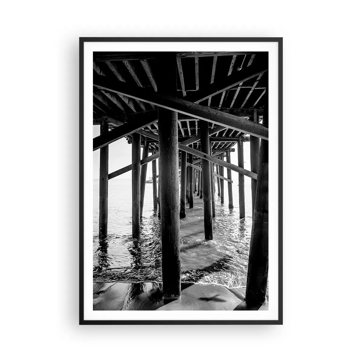 Poster in einem schwarzem Rahmen - Strandversteck - 70x100 cm