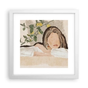 Poster in einem weißen Rahmen - Südländische Schönheit - 30x30 cm